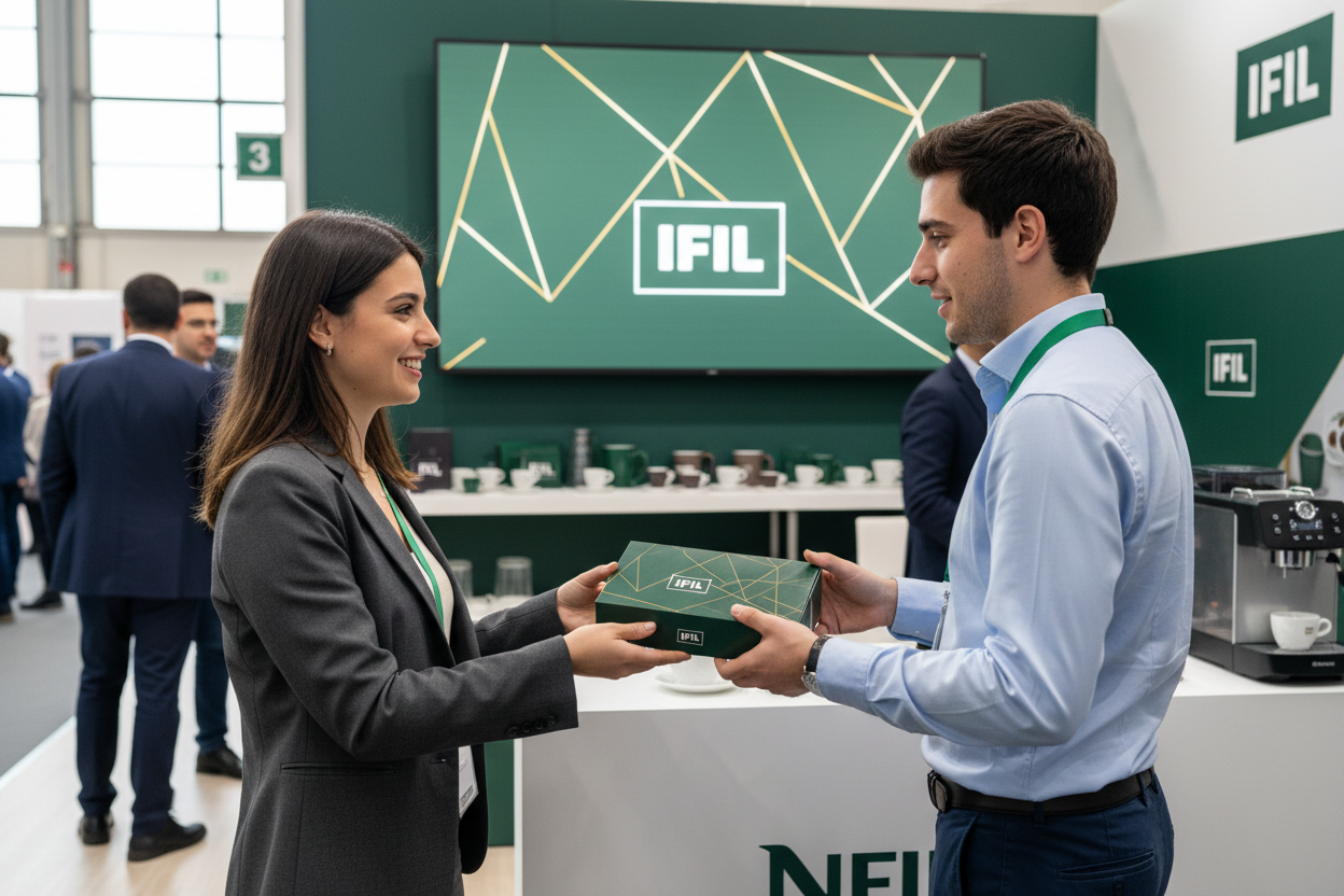 Il gadget aziendale personalcoffee è un regalo perfetto per il tuo cliente in fiera